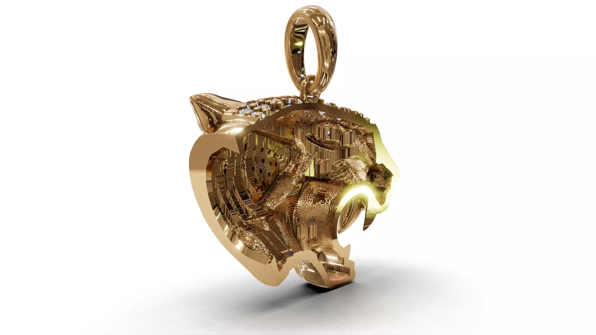 Modern design Panther Pendant 3D print model_7