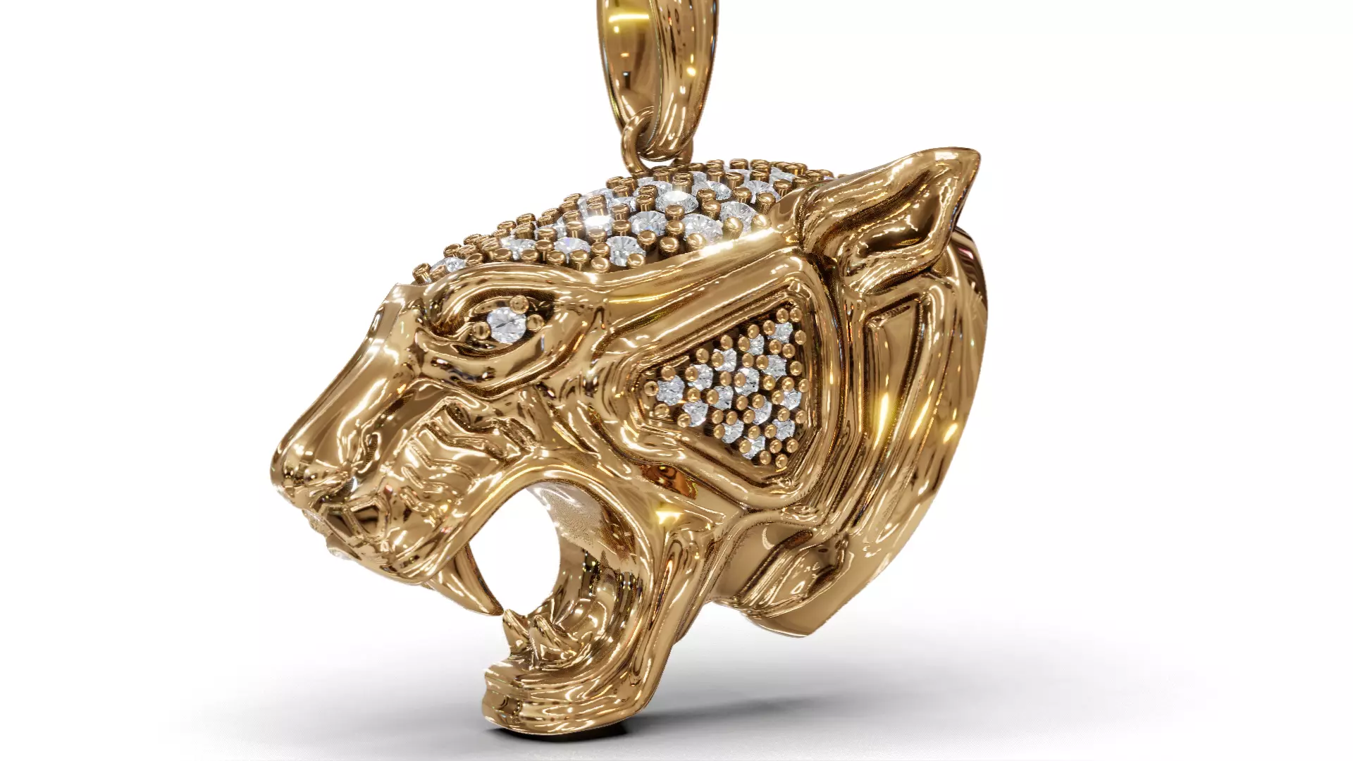 Modern design Panther Pendant 3D print model_4