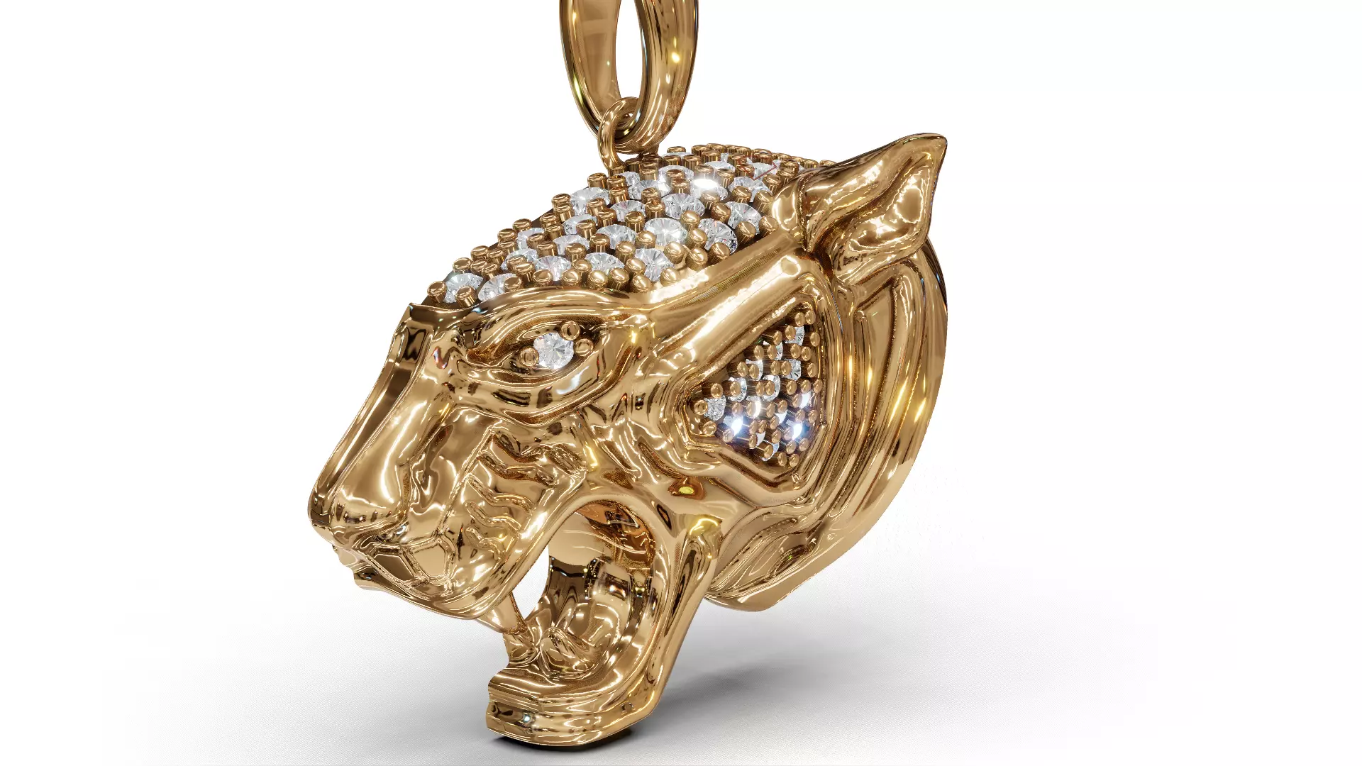 Modern design Panther Pendant 3D print model_2