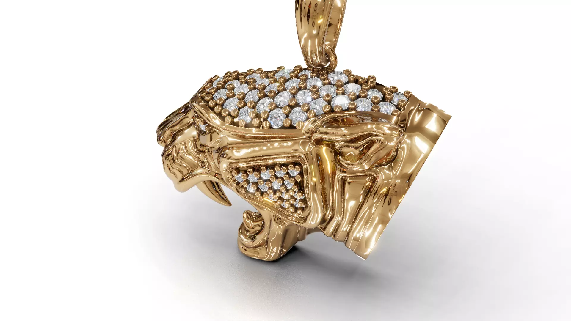 Modern design Panther Pendant 3D print model_6