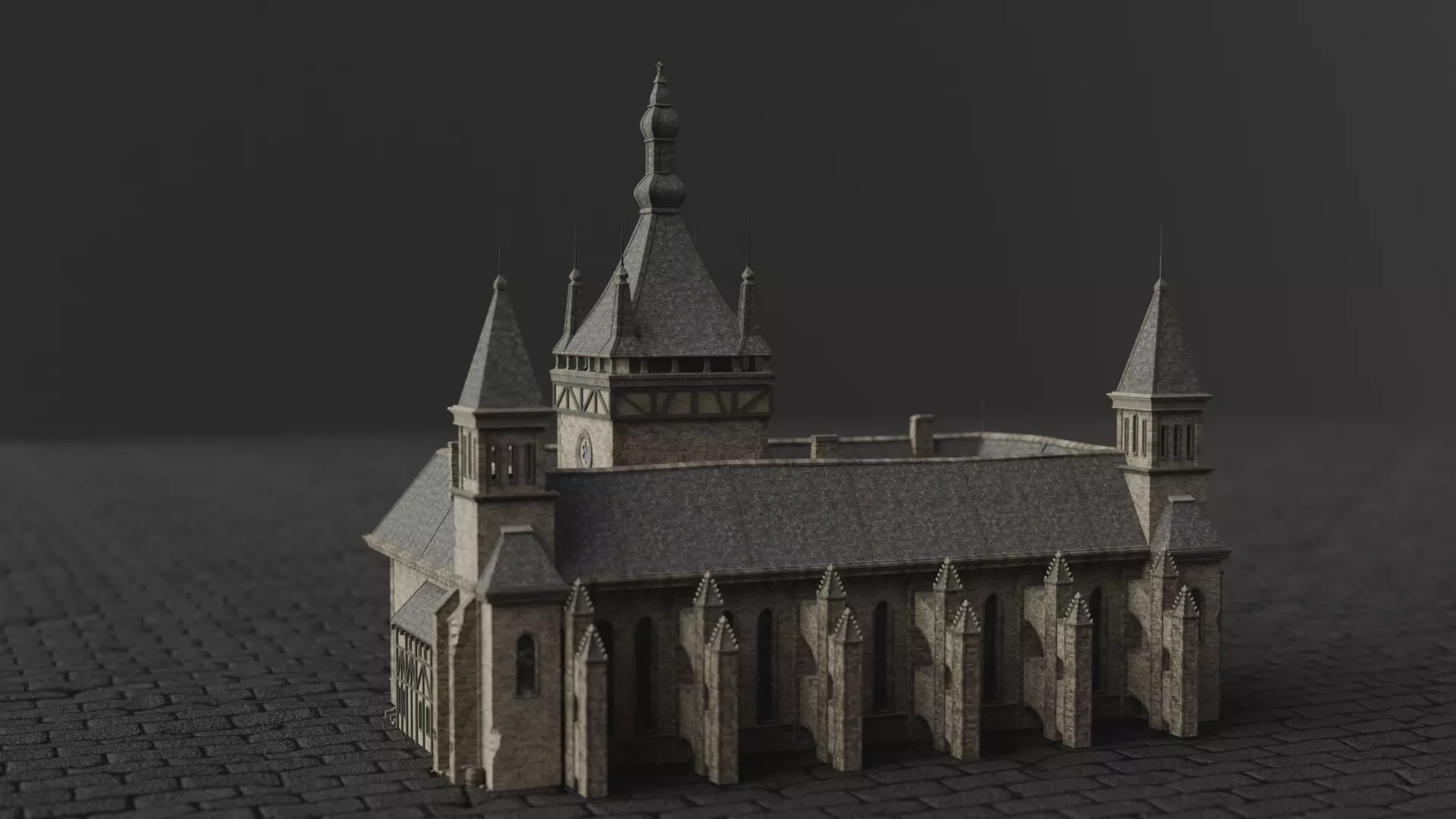 Dark Fantasy House LG C 3D model_0