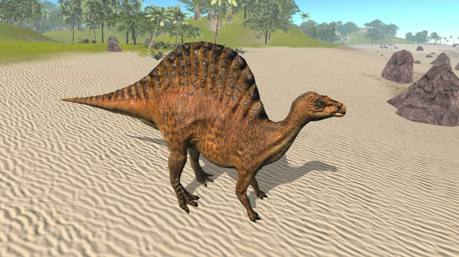 Ouranosaurus Animated Model Low-poly 3D model_0