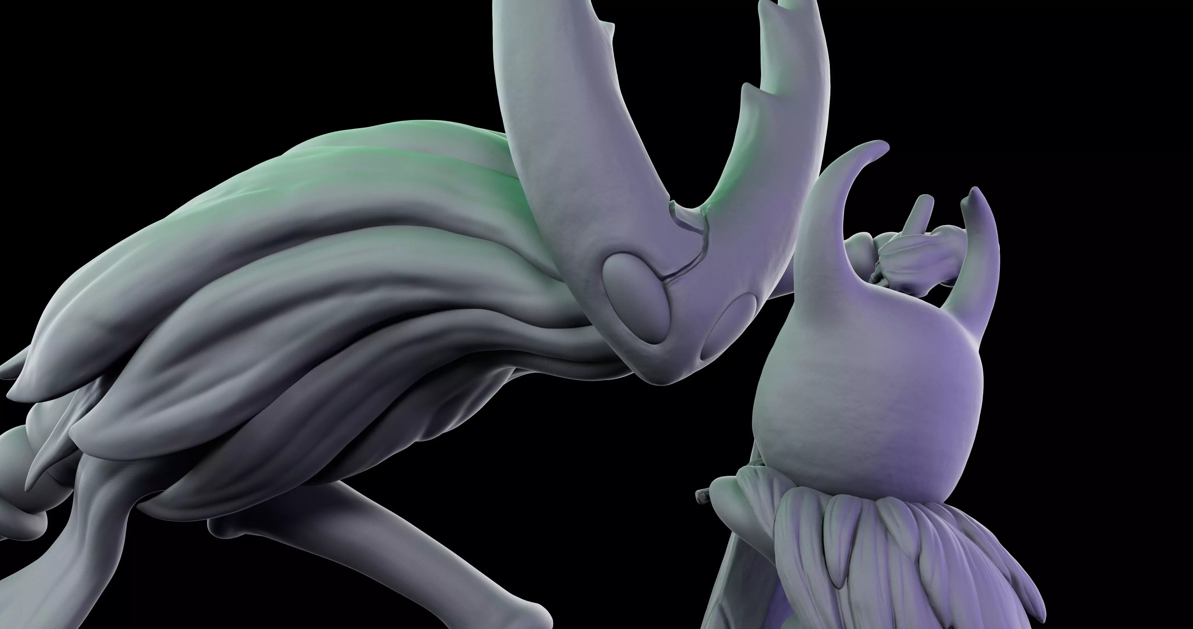 Hollow Knight - Knight vs Vessel Statue 3D print model_2