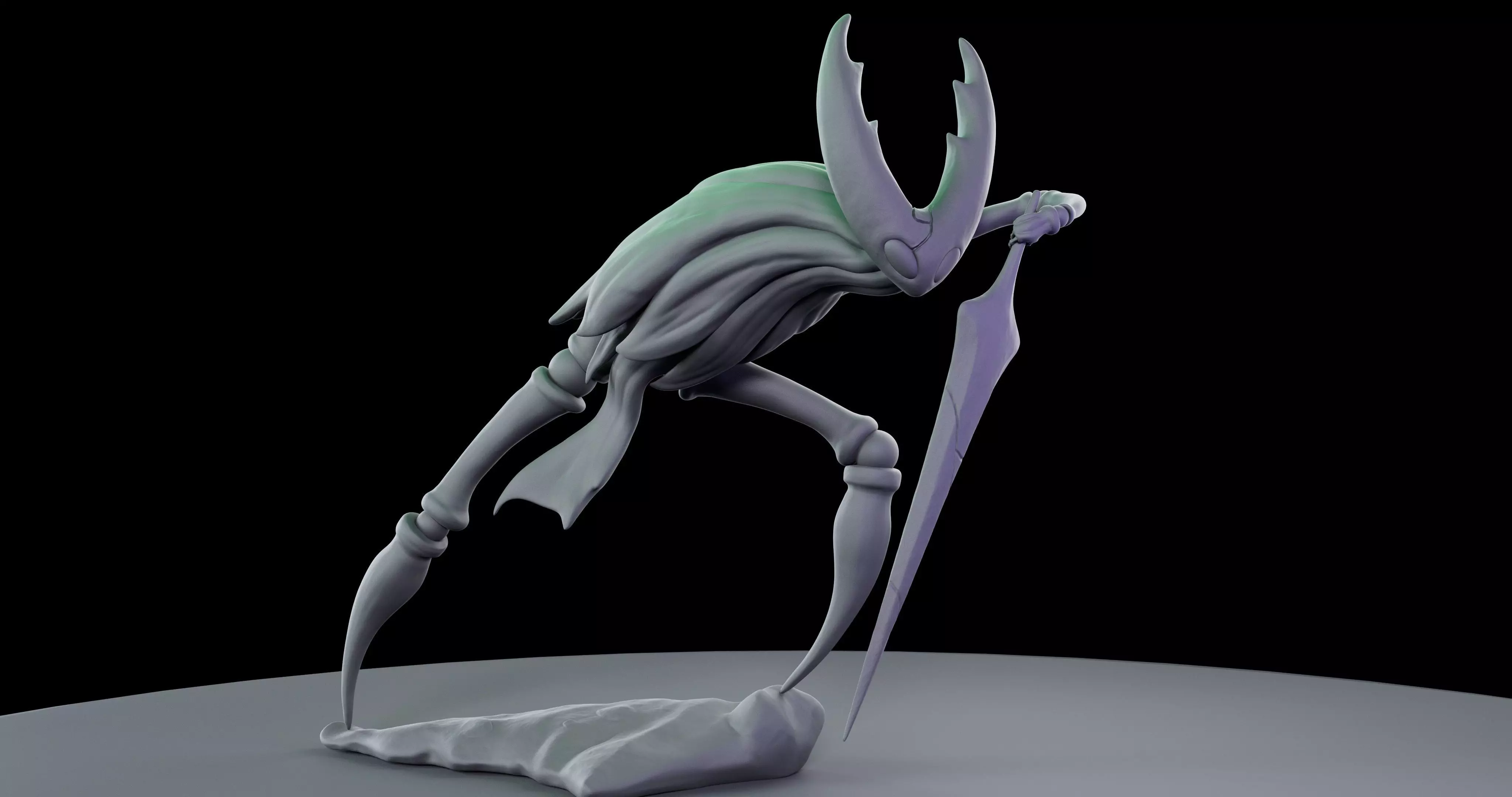 Hollow Knight - Knight vs Vessel Statue 3D print model_3