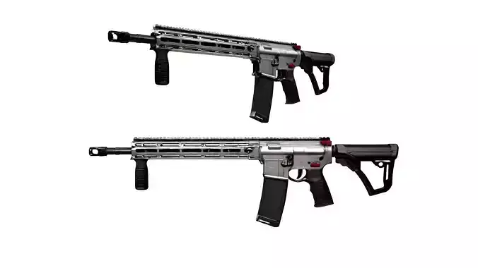 Daniel Defense DDM4 V7 Low-poly 3D model