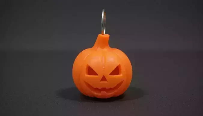 Pumpkin Keychain Free 3D Printable Model 