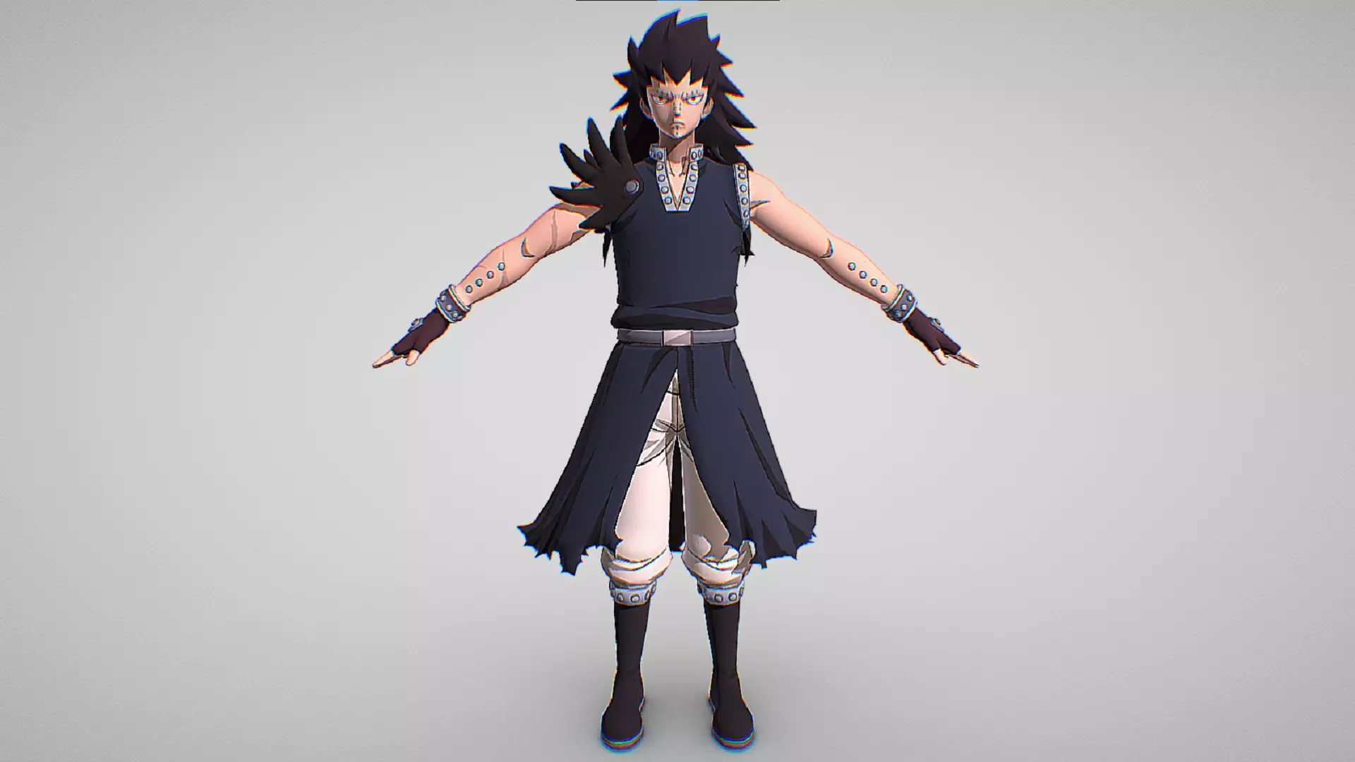 Gajeel Redfox - Fairy Tail - Fierce Fight Low-poly 3D model_1