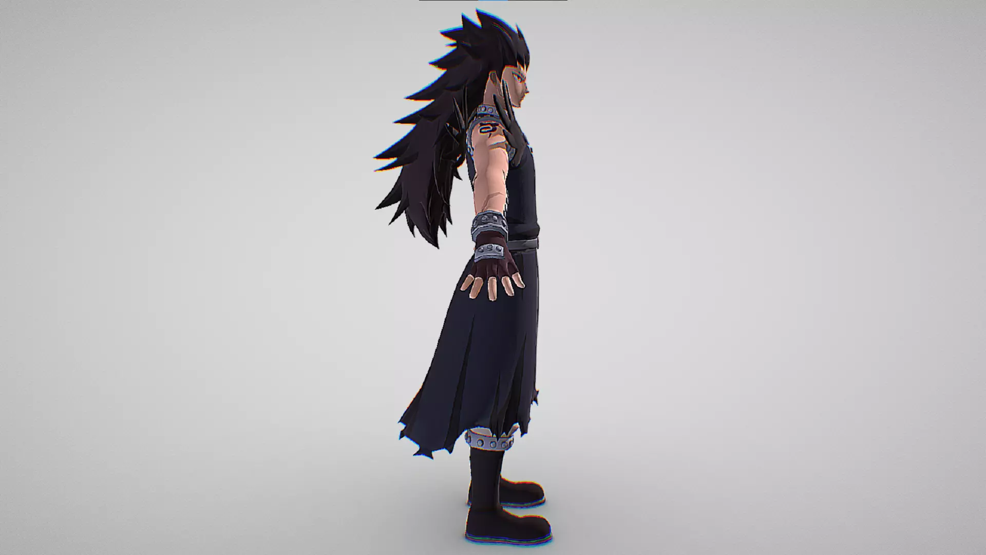 Gajeel Redfox - Fairy Tail - Fierce Fight Low-poly 3D model_4