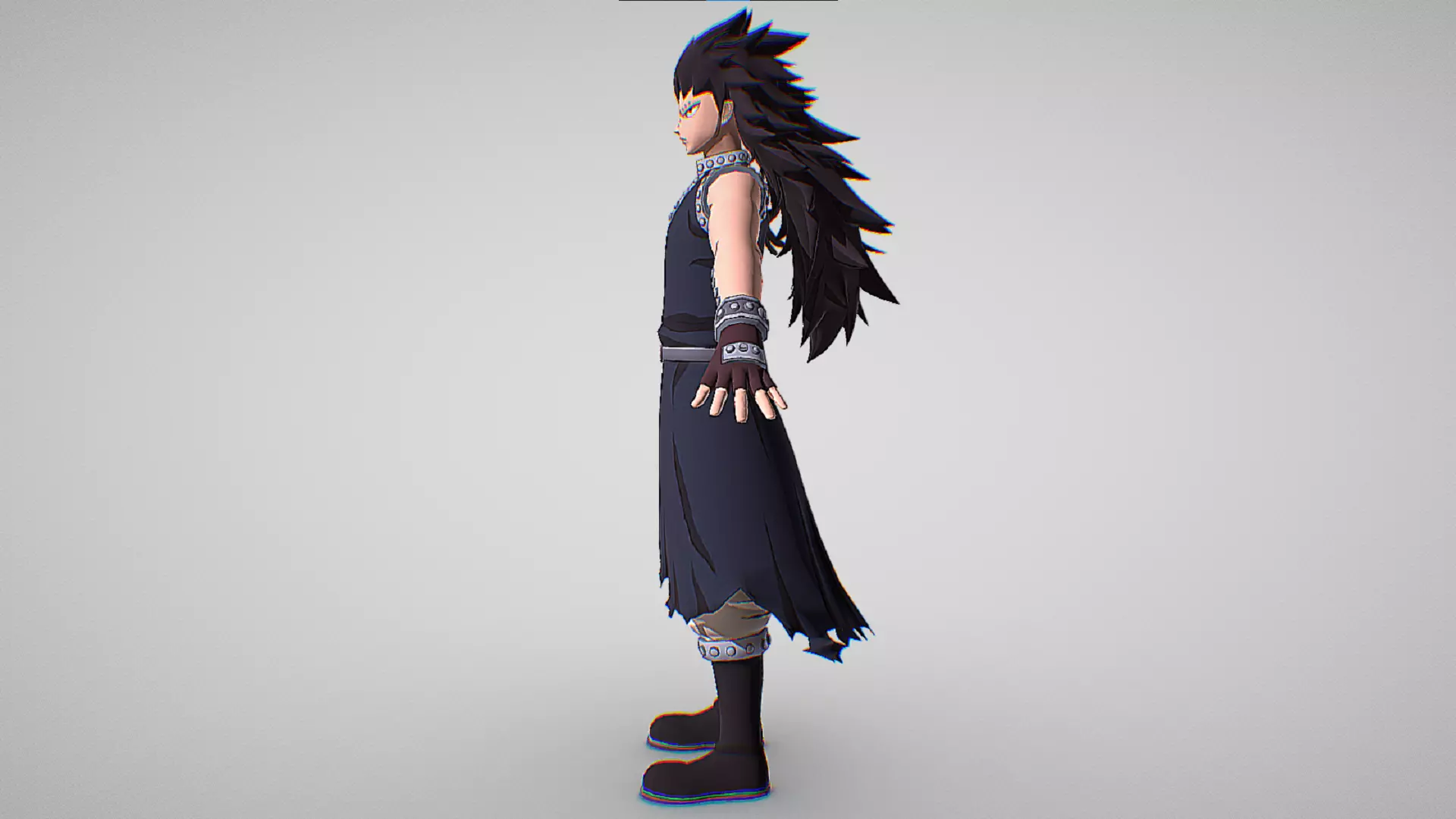 Gajeel Redfox - Fairy Tail - Fierce Fight Low-poly 3D model_5