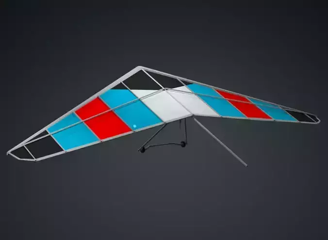 Hand Gliding Low Poly 3D Model