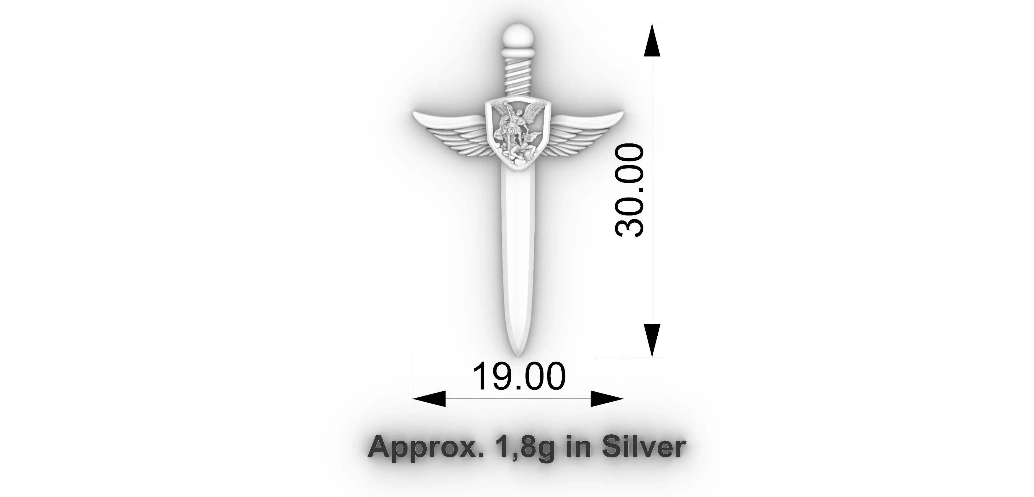 Saint Michael Sword - Espada de Sao Miguel 3D print model_4