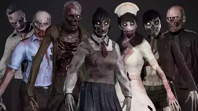 Zombie Pack 3D Model Collection