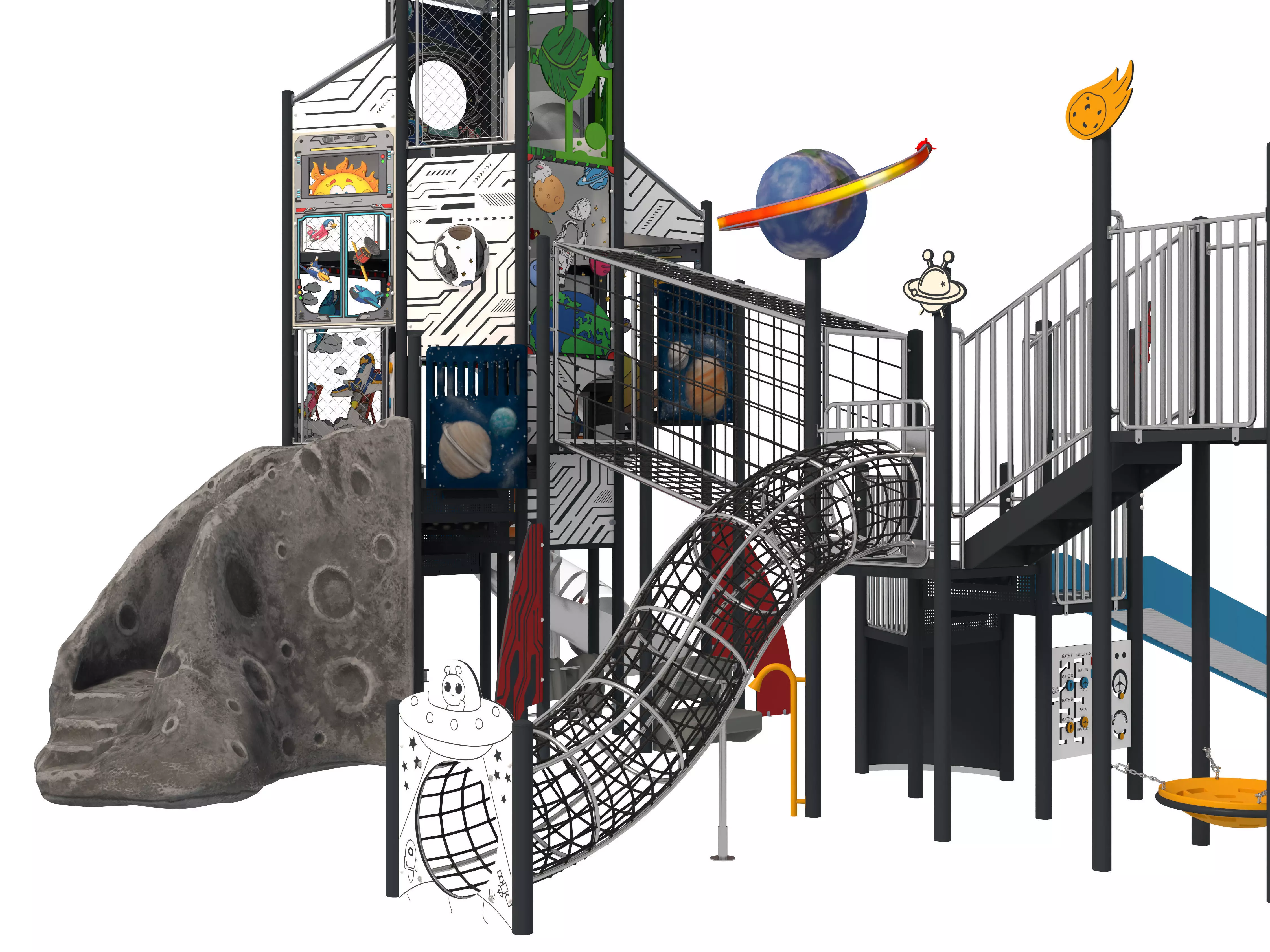 Playground for children 04 3D model_9