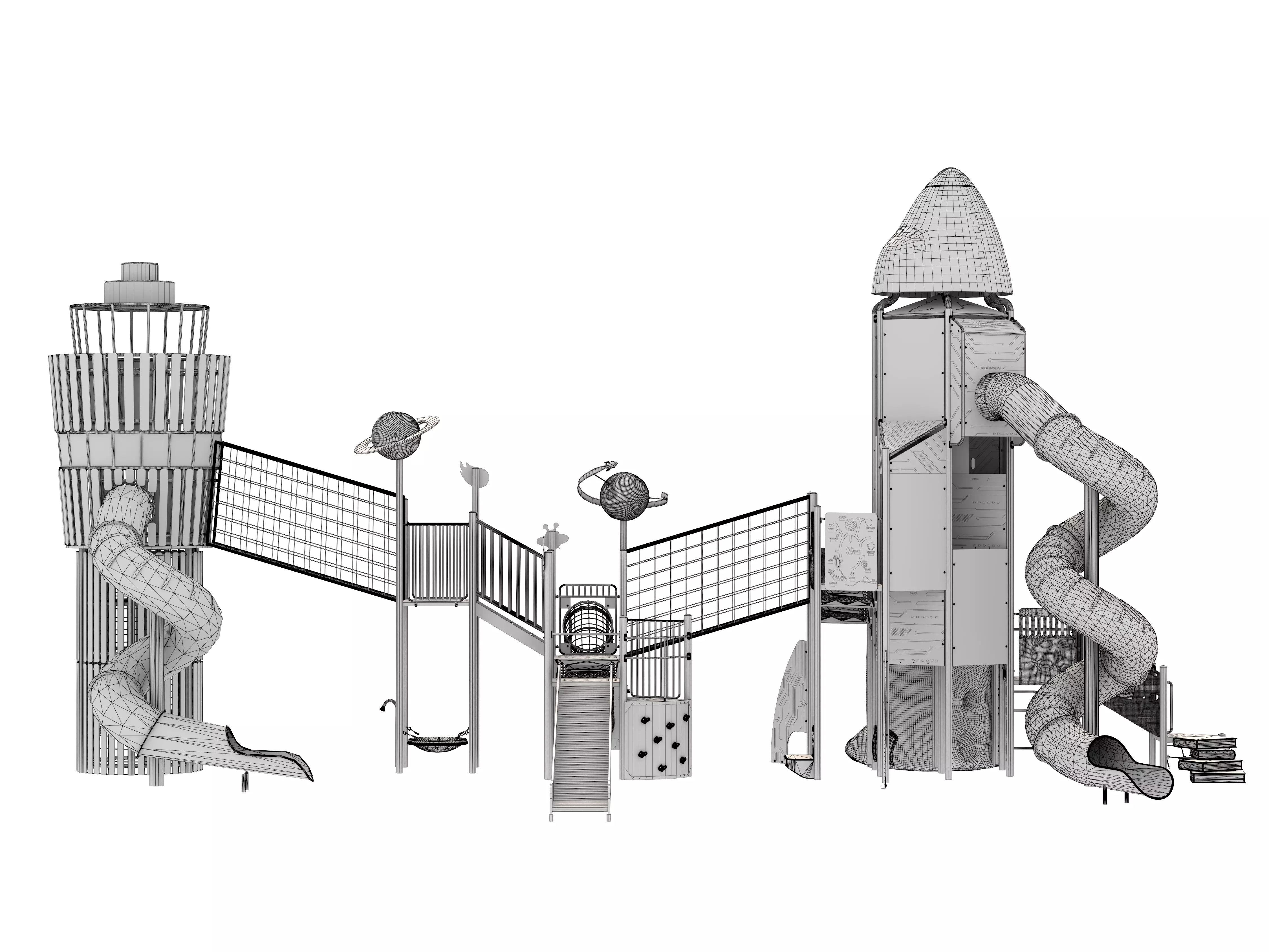 Playground for children 04 3D model_11