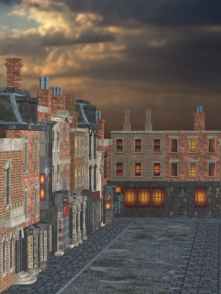 London Victorian Era Street Environment For Blender 3D Model Low-poly 3D model_10