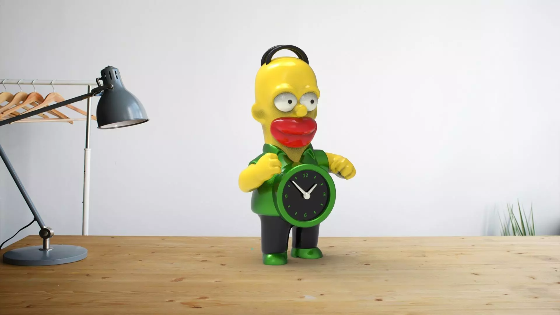 Homer Simpson Desk Clock 3D print model