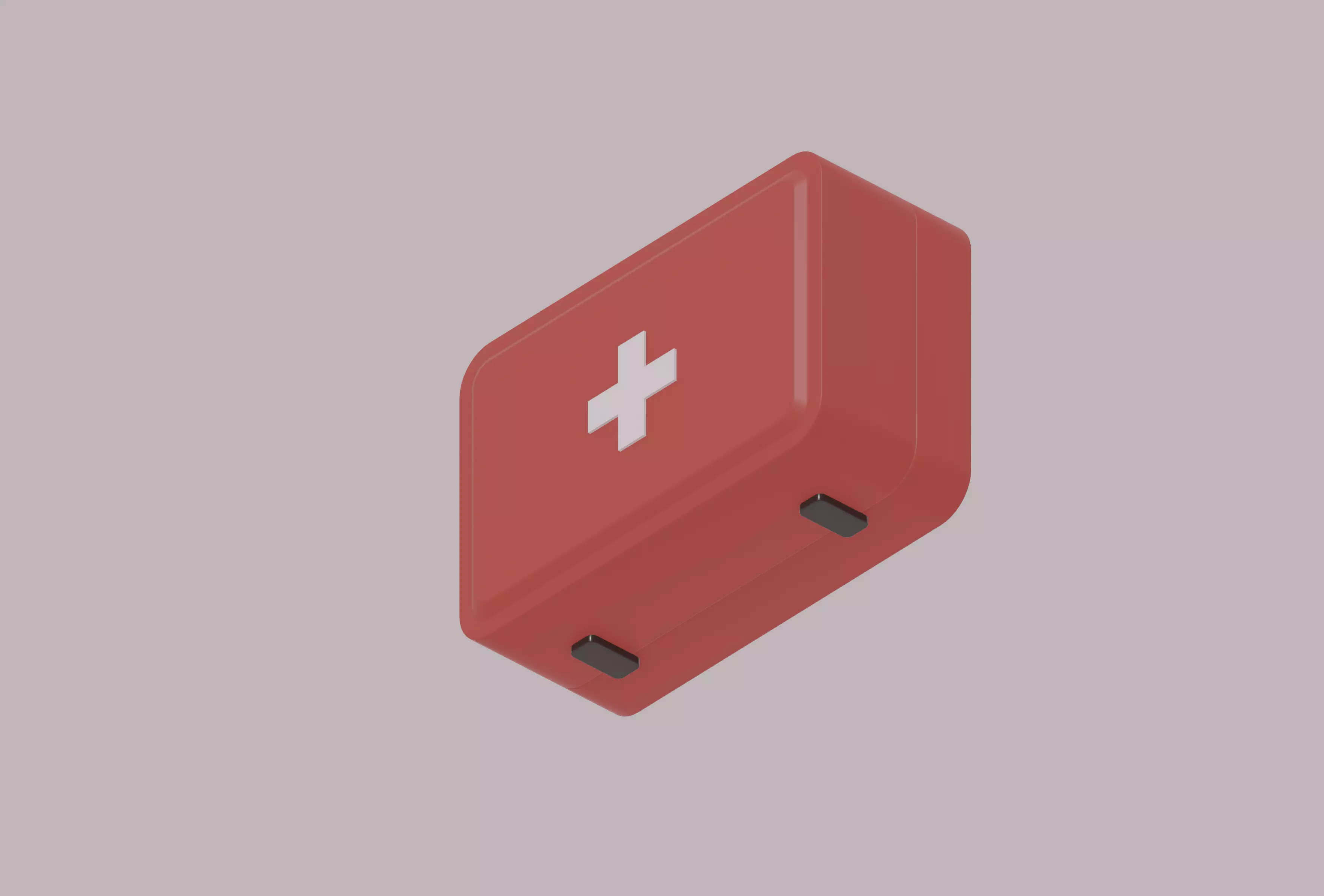 First Aid Kit Low-poly 3D model_2