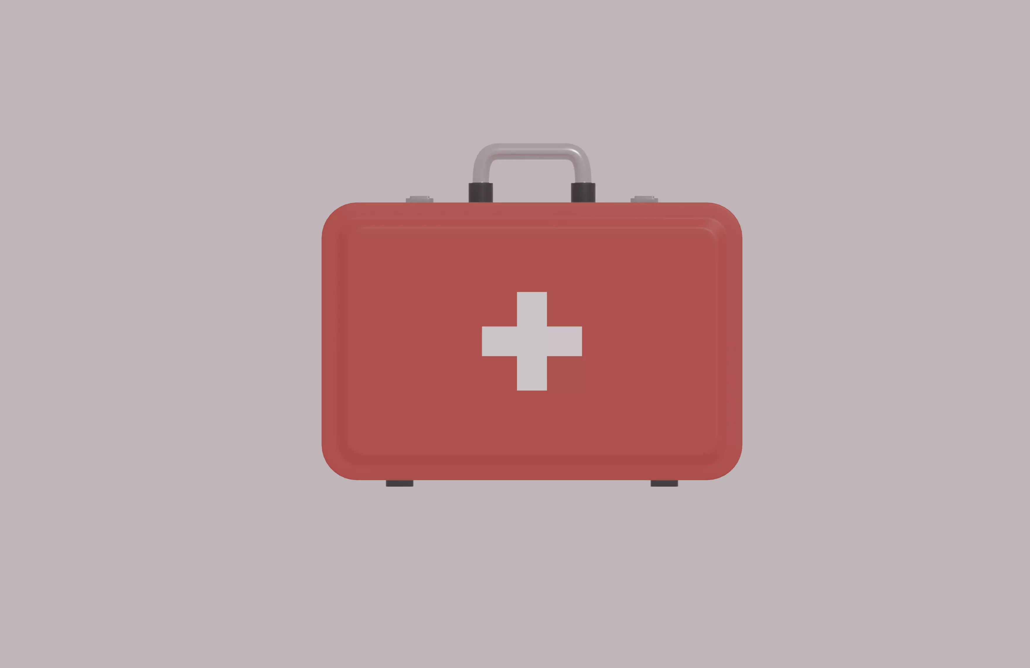 First Aid Kit Low-poly 3D model_6
