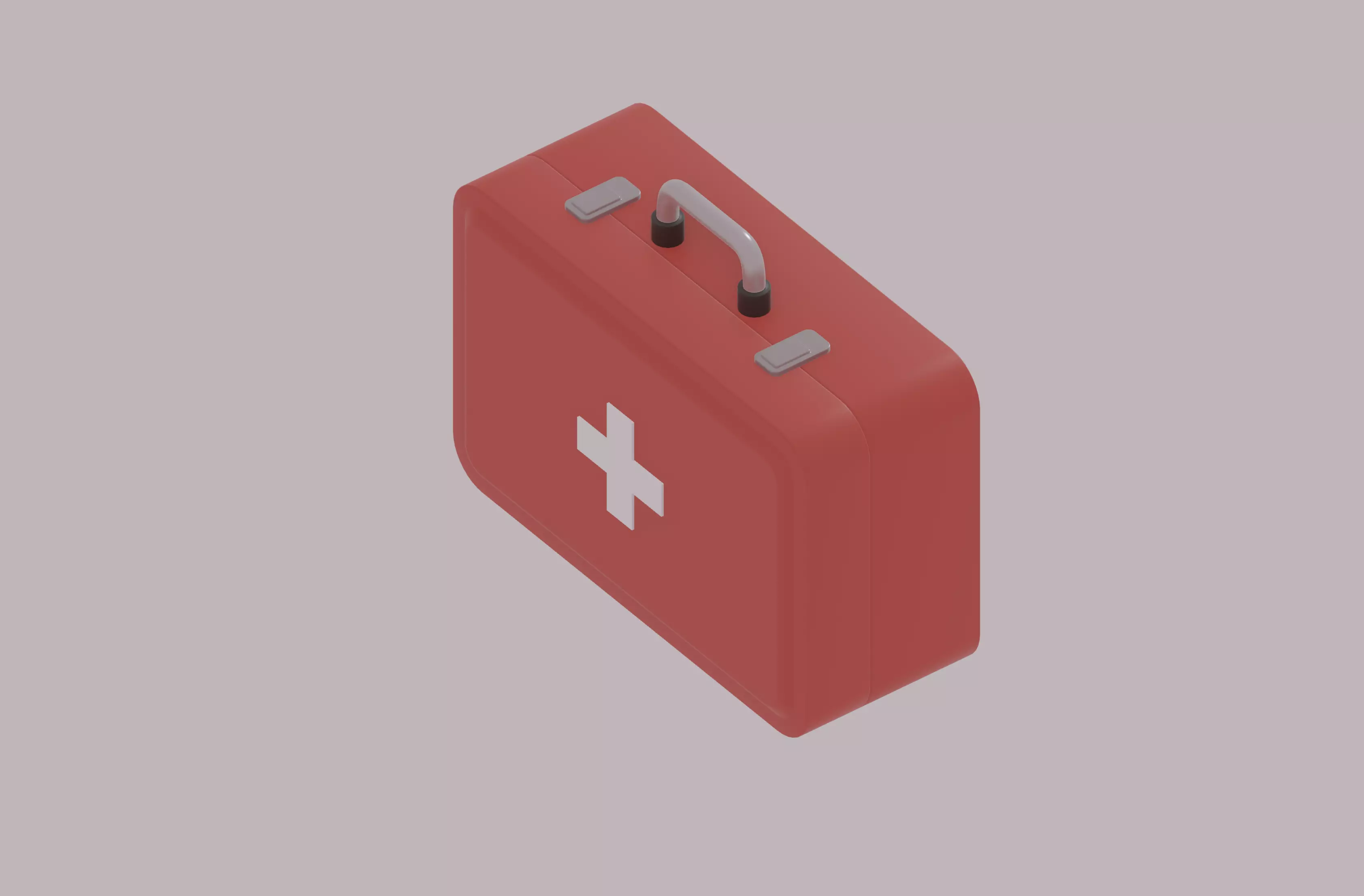 First Aid Kit Low-poly 3D model_5