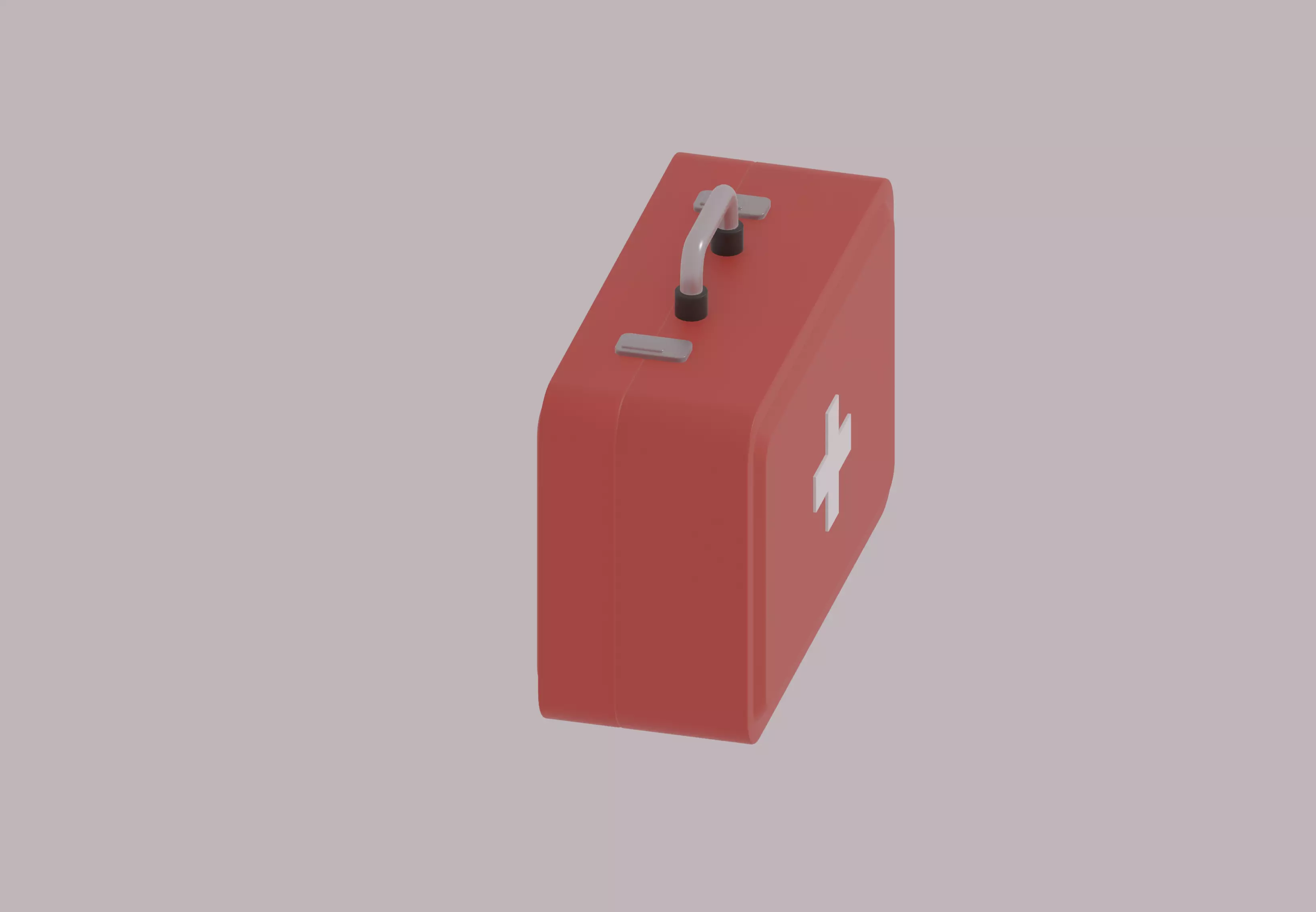 First Aid Kit Low-poly 3D model_4