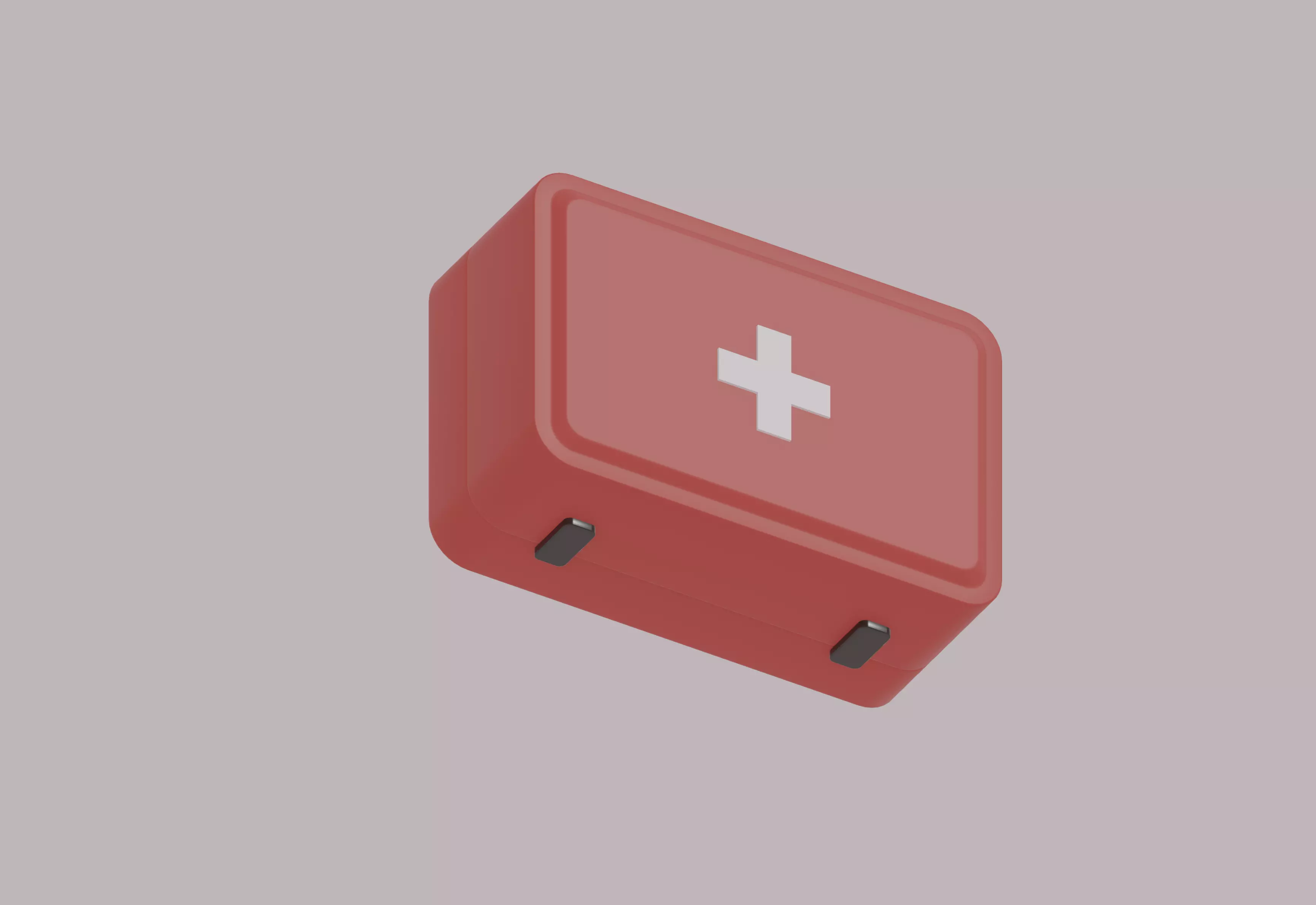 First Aid Kit Low-poly 3D model_3
