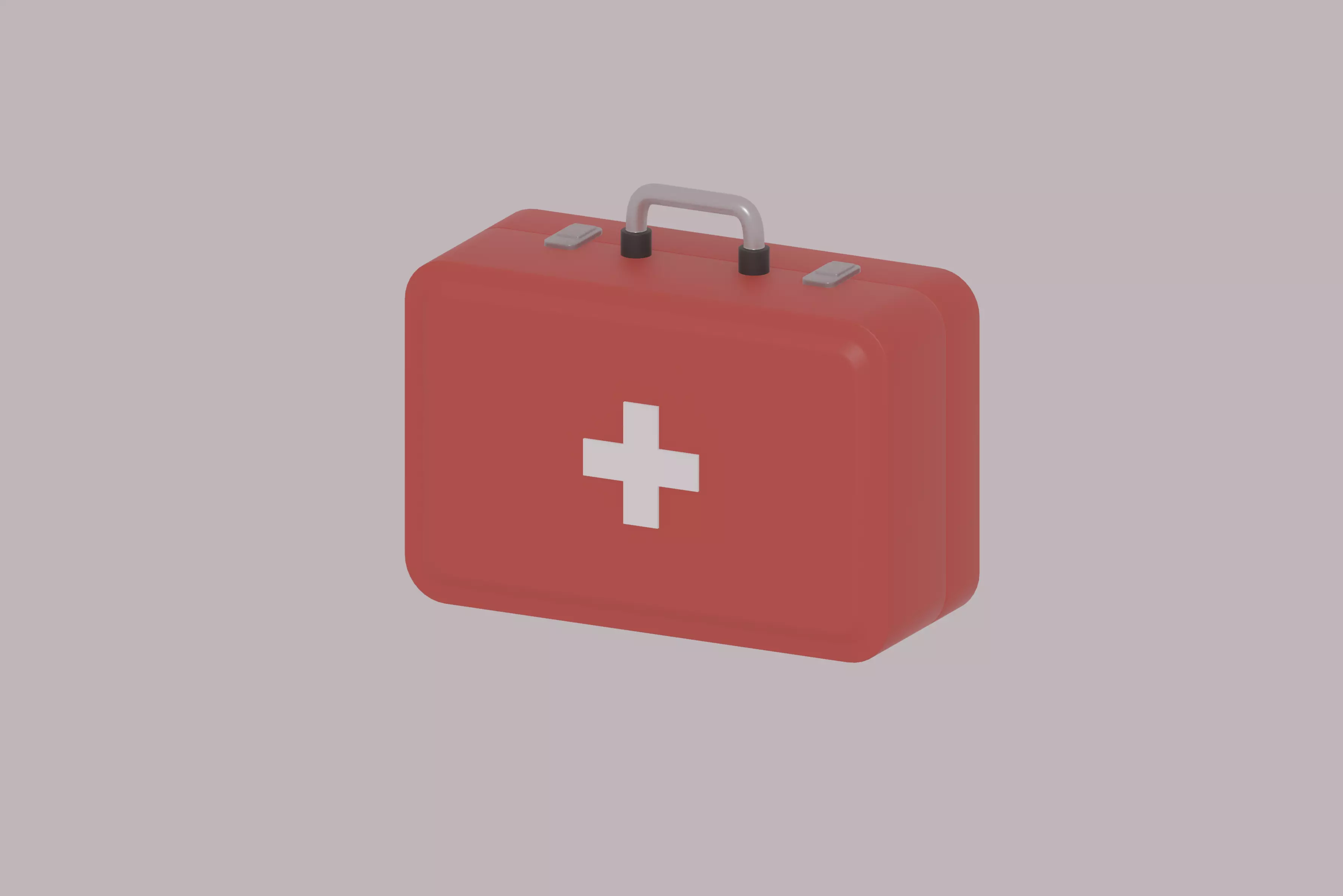 First Aid Kit Low-poly 3D model_1