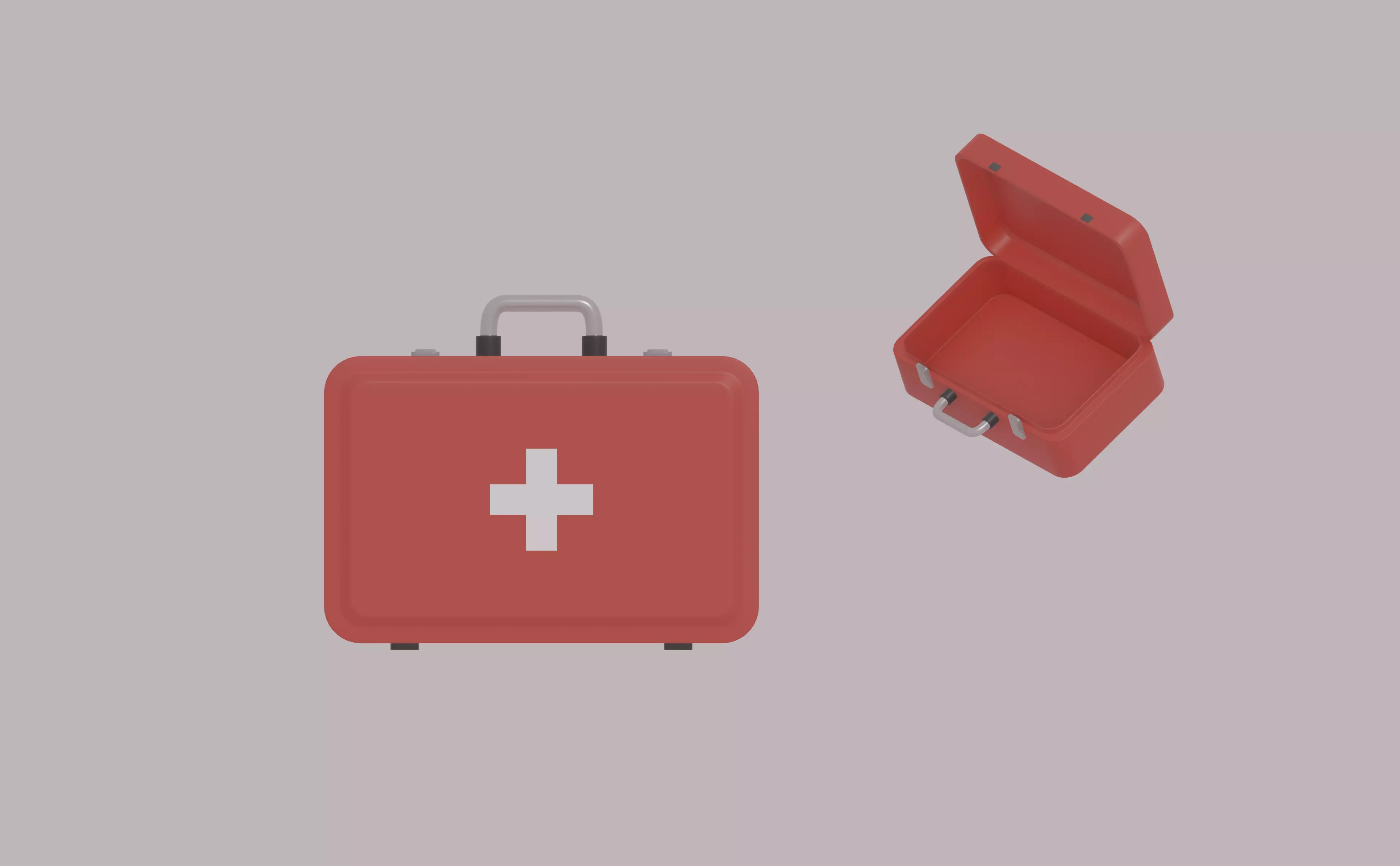 First Aid Kit Low-poly 3D model_0