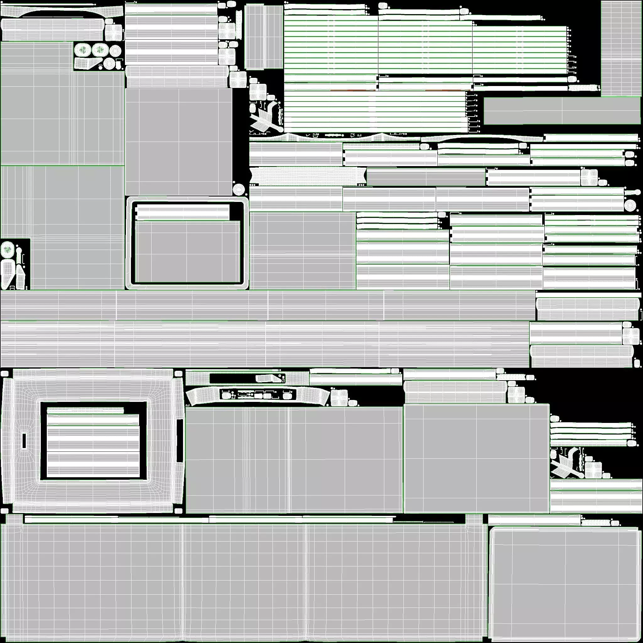 Refrigerator with drinks Low-poly 3D model_7