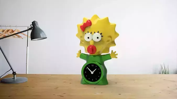 Simpsons Maggie Desk Clock