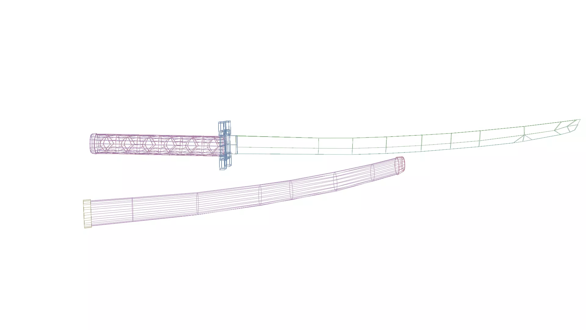 Katana Tokito Demon Slayer Low-poly 3D model_3