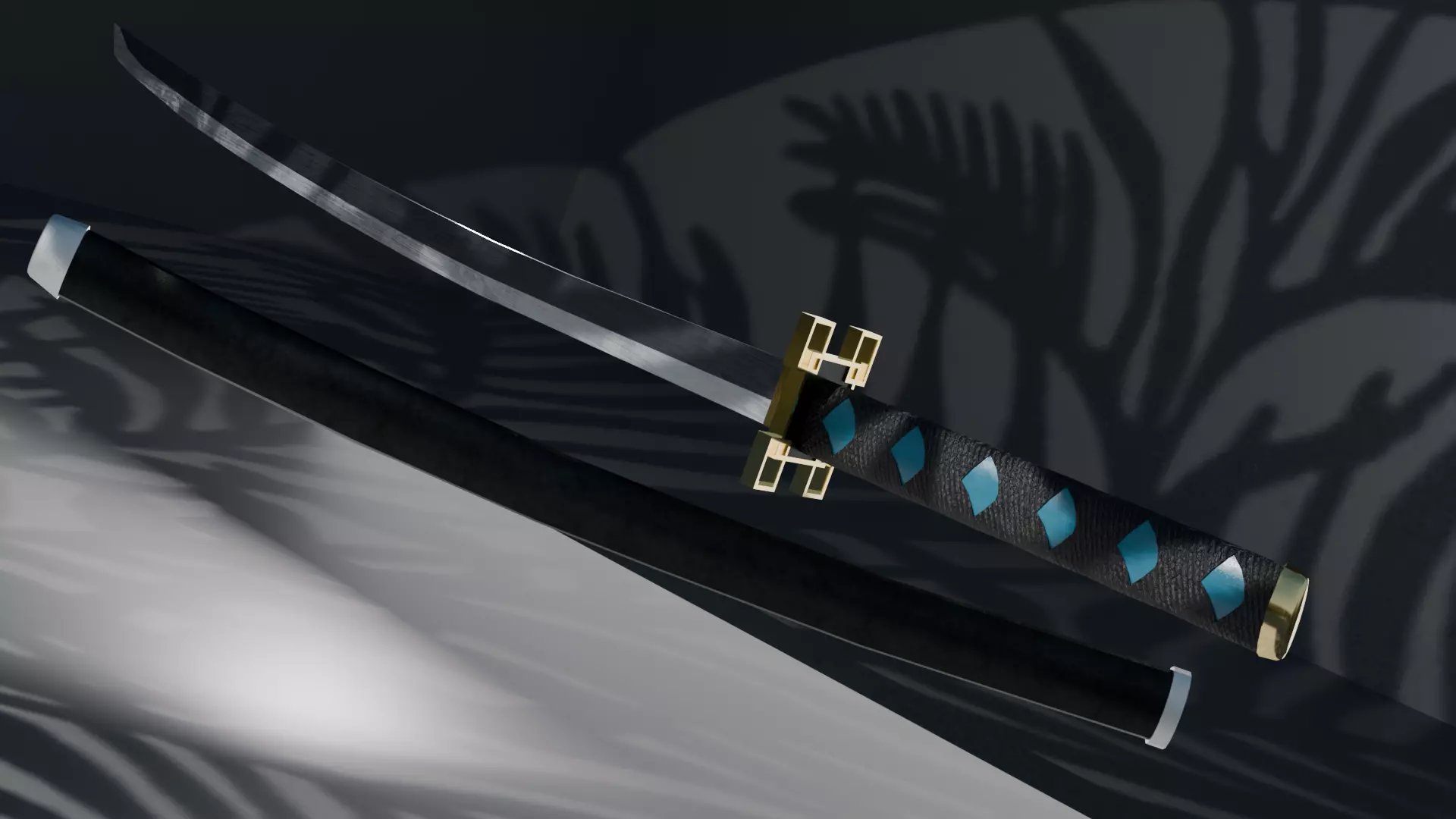 Katana Tokito Demon Slayer Low-poly 3D model_0