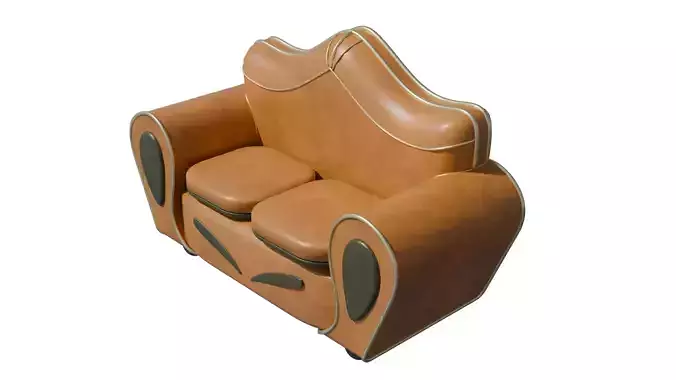 Sofa model 3D with PBR Materials for interior