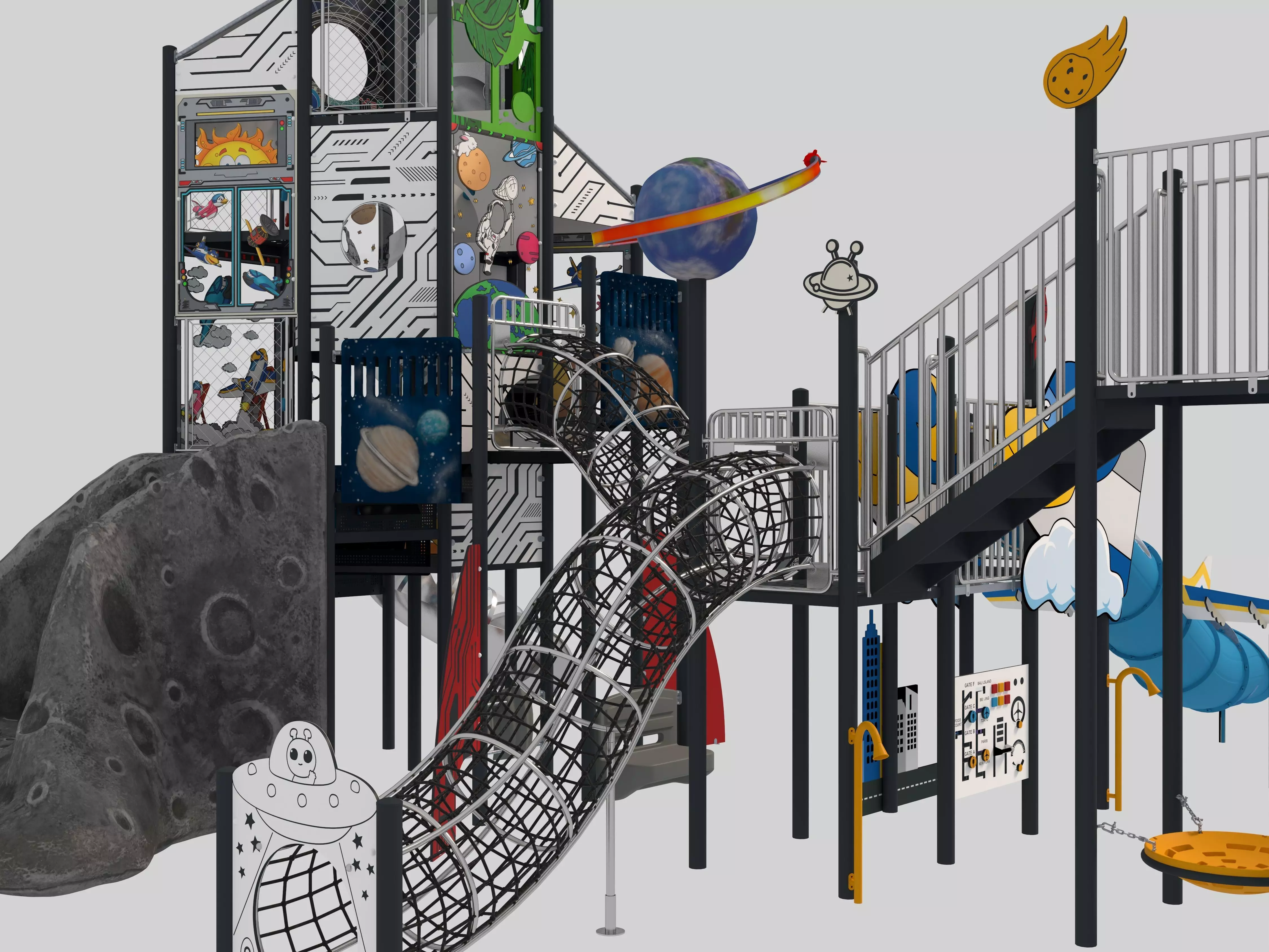 Playground for children 05 3D model_9