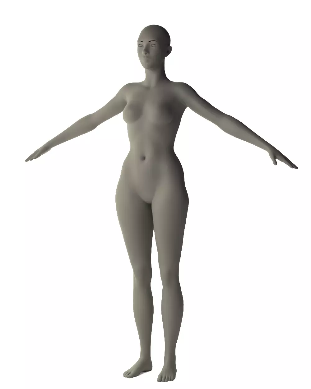 Base Mash Female - Blender 3D model_2