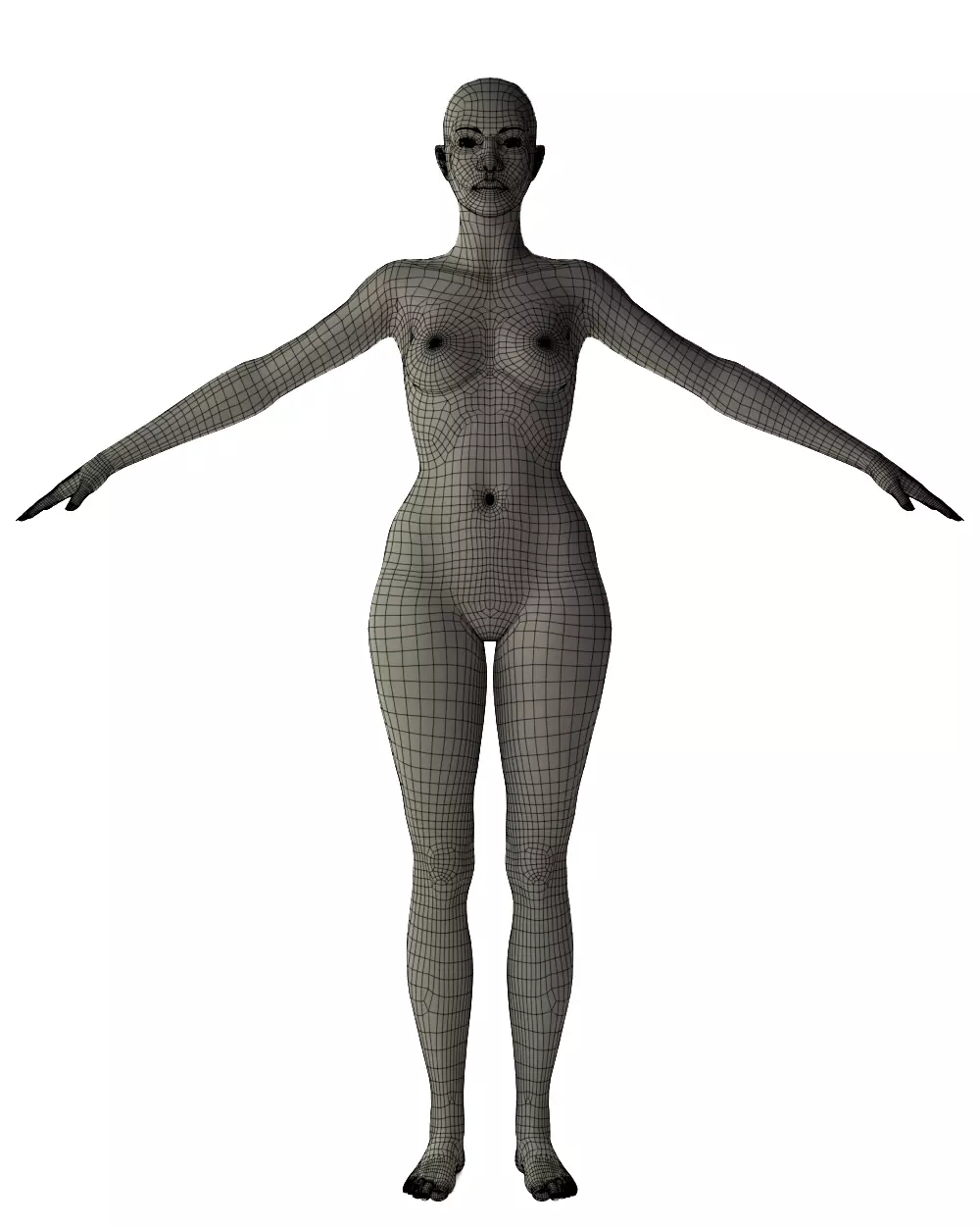 Base Mash Female - Blender 3D model_1