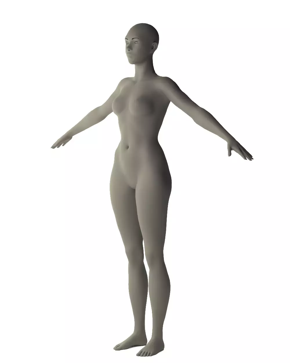 Base Mash Female - Blender 3D model_3