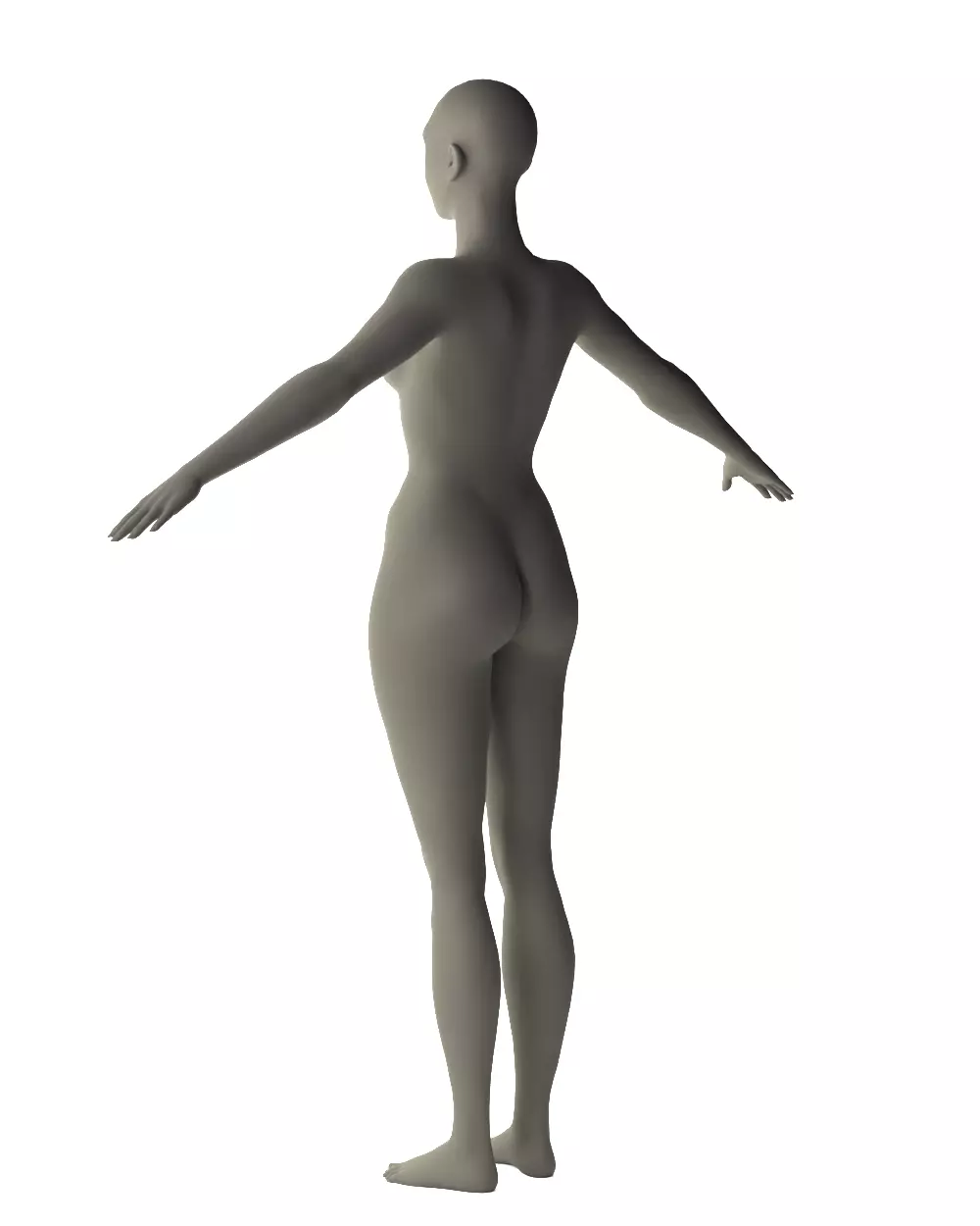 Base Mash Female - Blender 3D model_5
