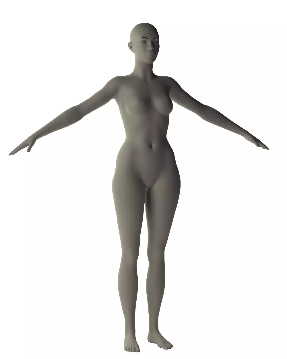 Base Mash Female - Blender 3D model_10