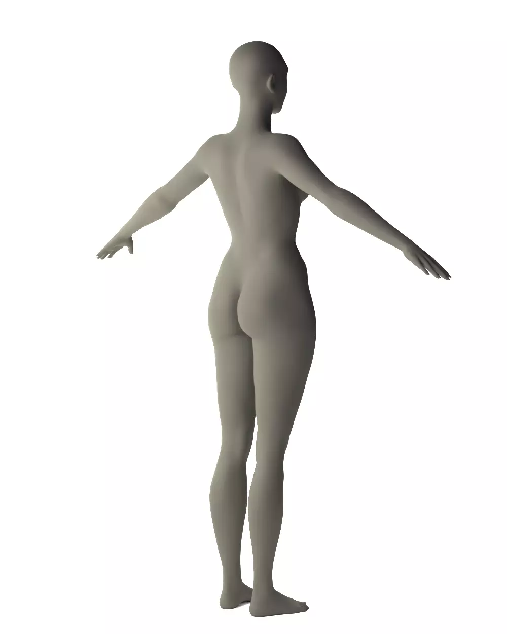 Base Mash Female - Blender 3D model_7