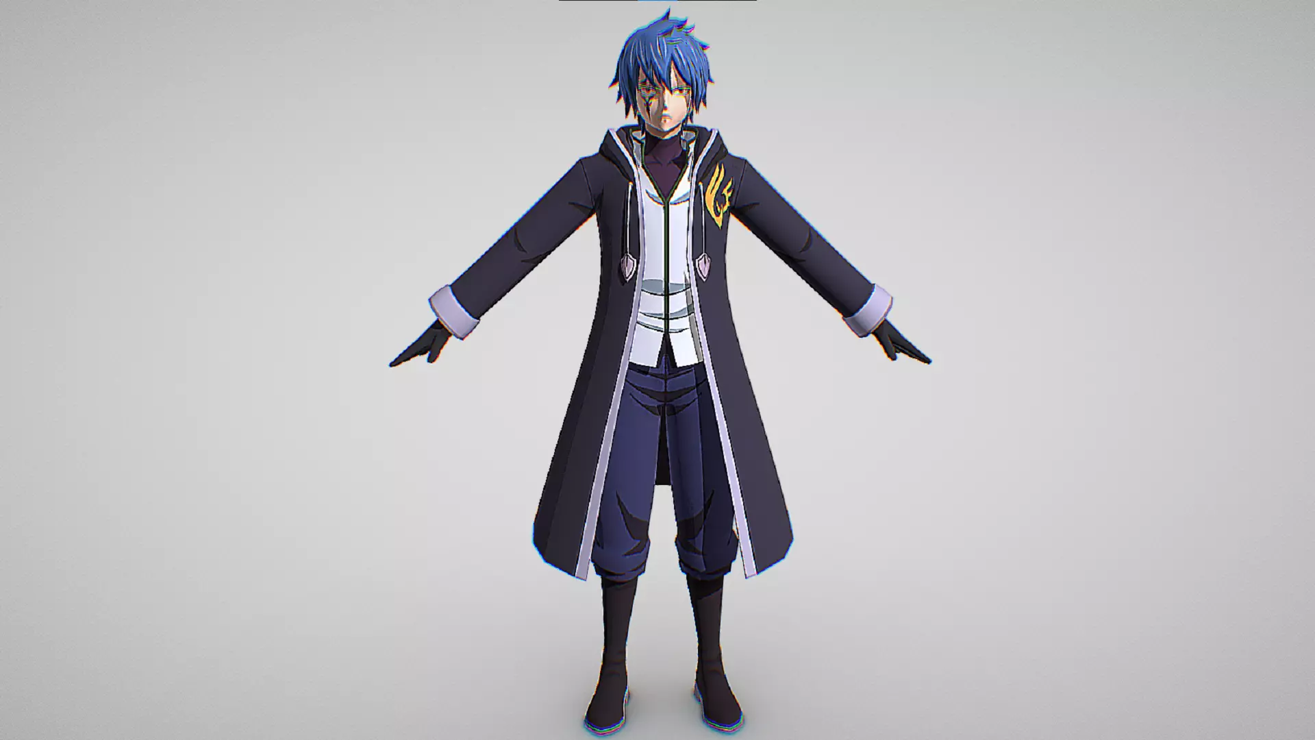 Jellal Fernandes - Fairy Tail - Fierce Fight Low-poly 3D model_1