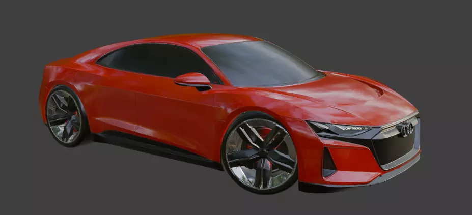 Audi PB18 e-tron 2 Red 3D model_3