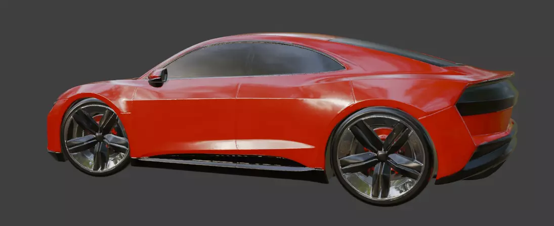 Audi PB18 e-tron 2 Red 3D model_2