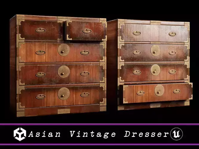 Vintage Asian Dresser 