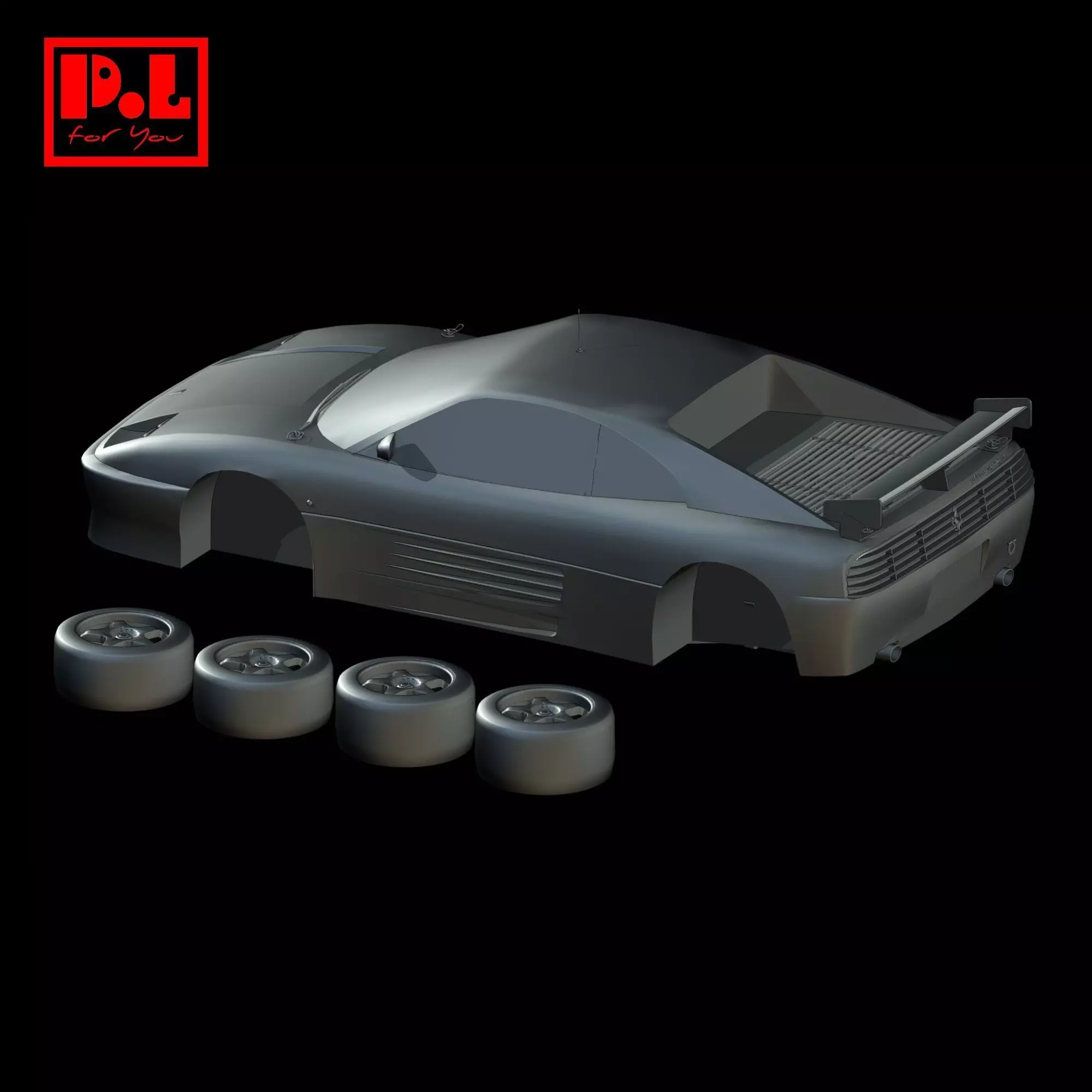 Ferrari 348 GT-C LM 1994 3D print model_2