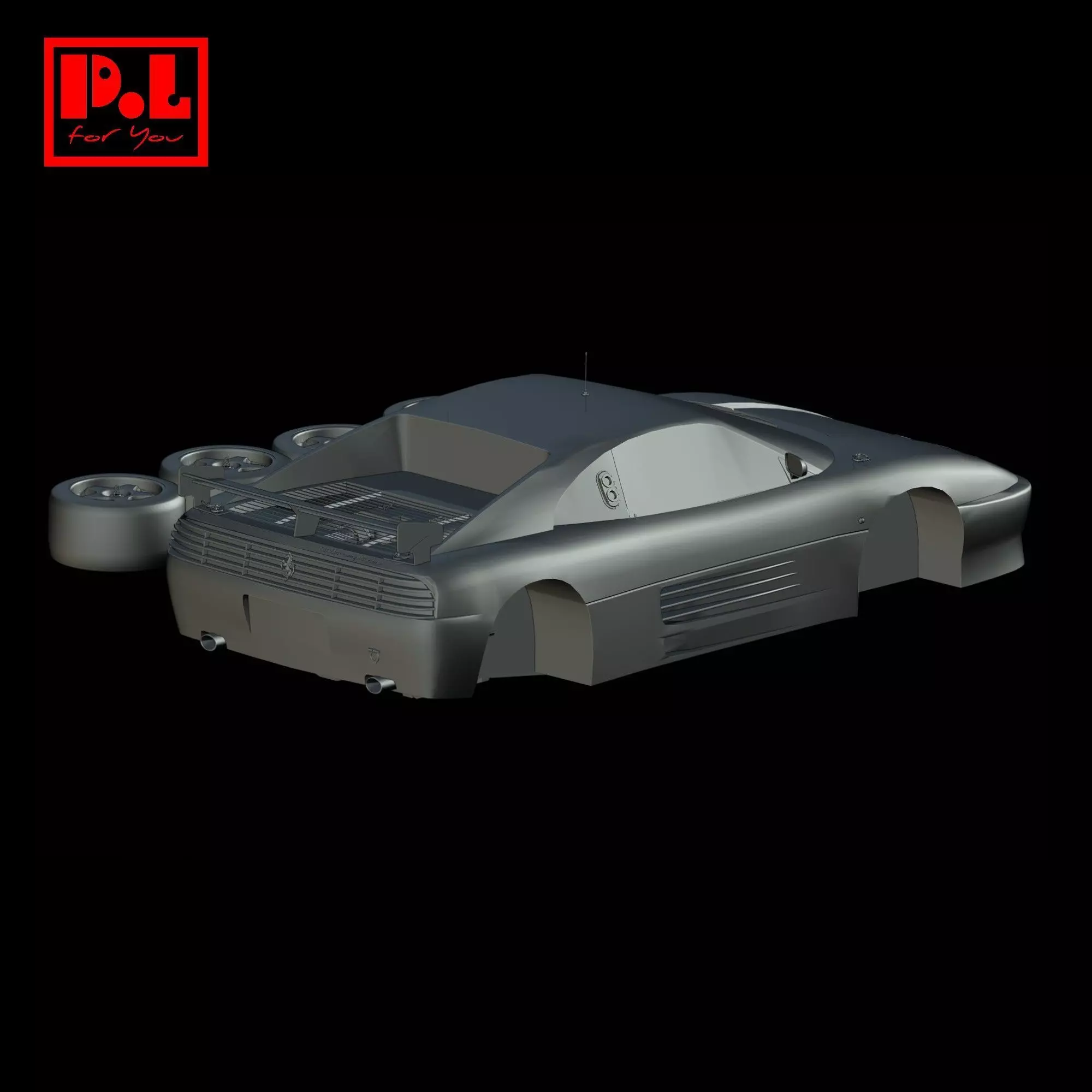 Ferrari 348 GT-C LM 1994 3D print model_4