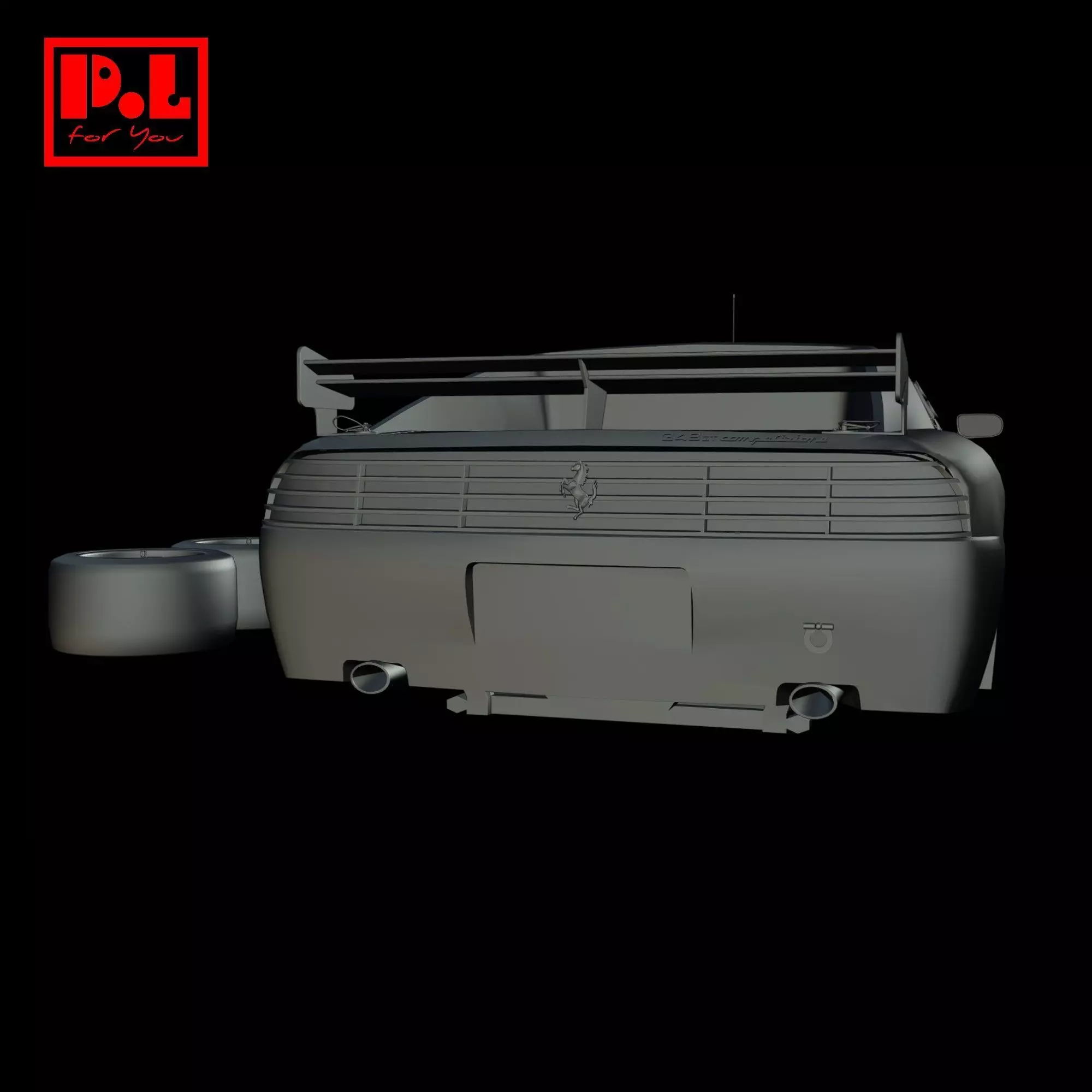 Ferrari 348 GT-C LM 1994 3D print model_3