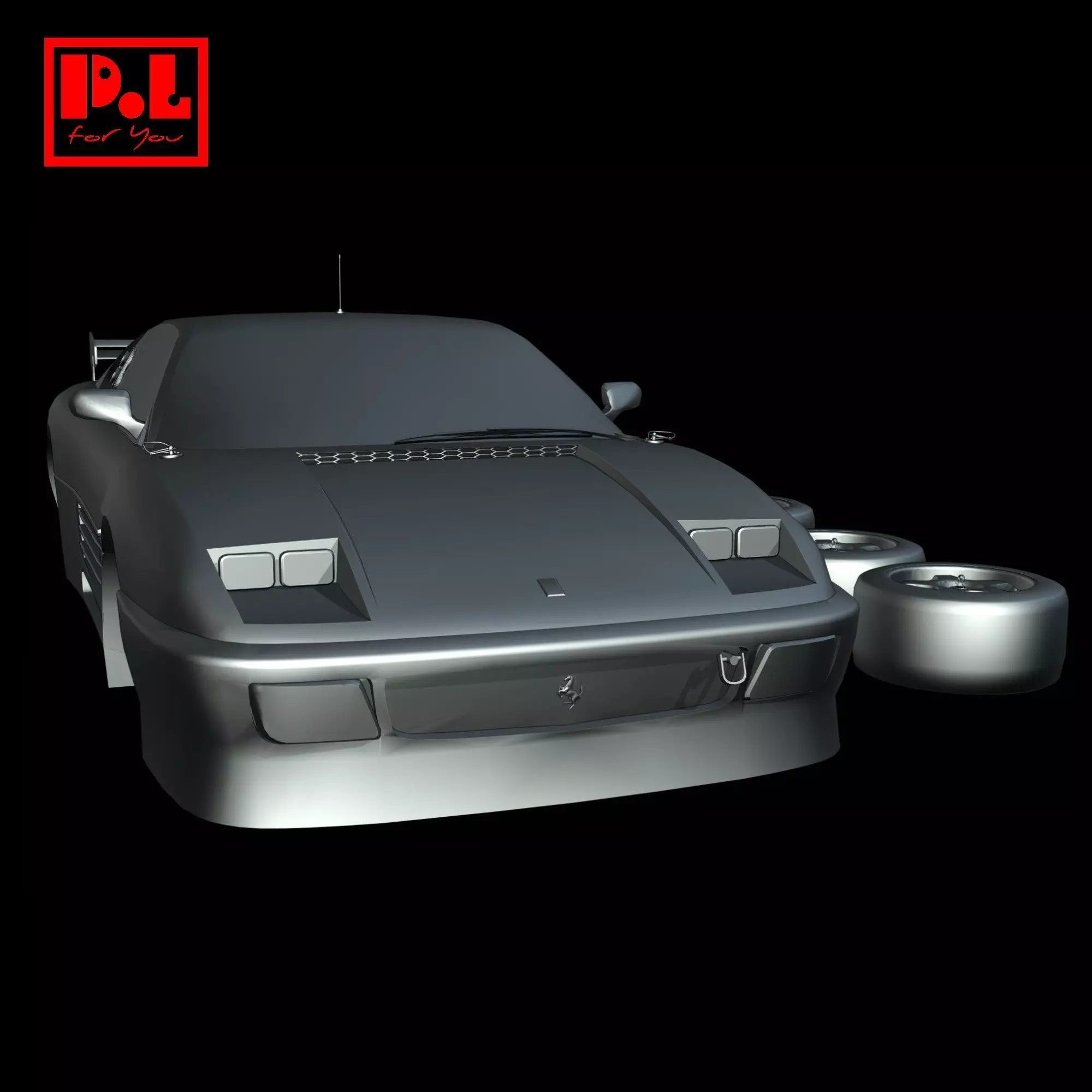 Ferrari 348 GT-C LM 1994 3D print model_6