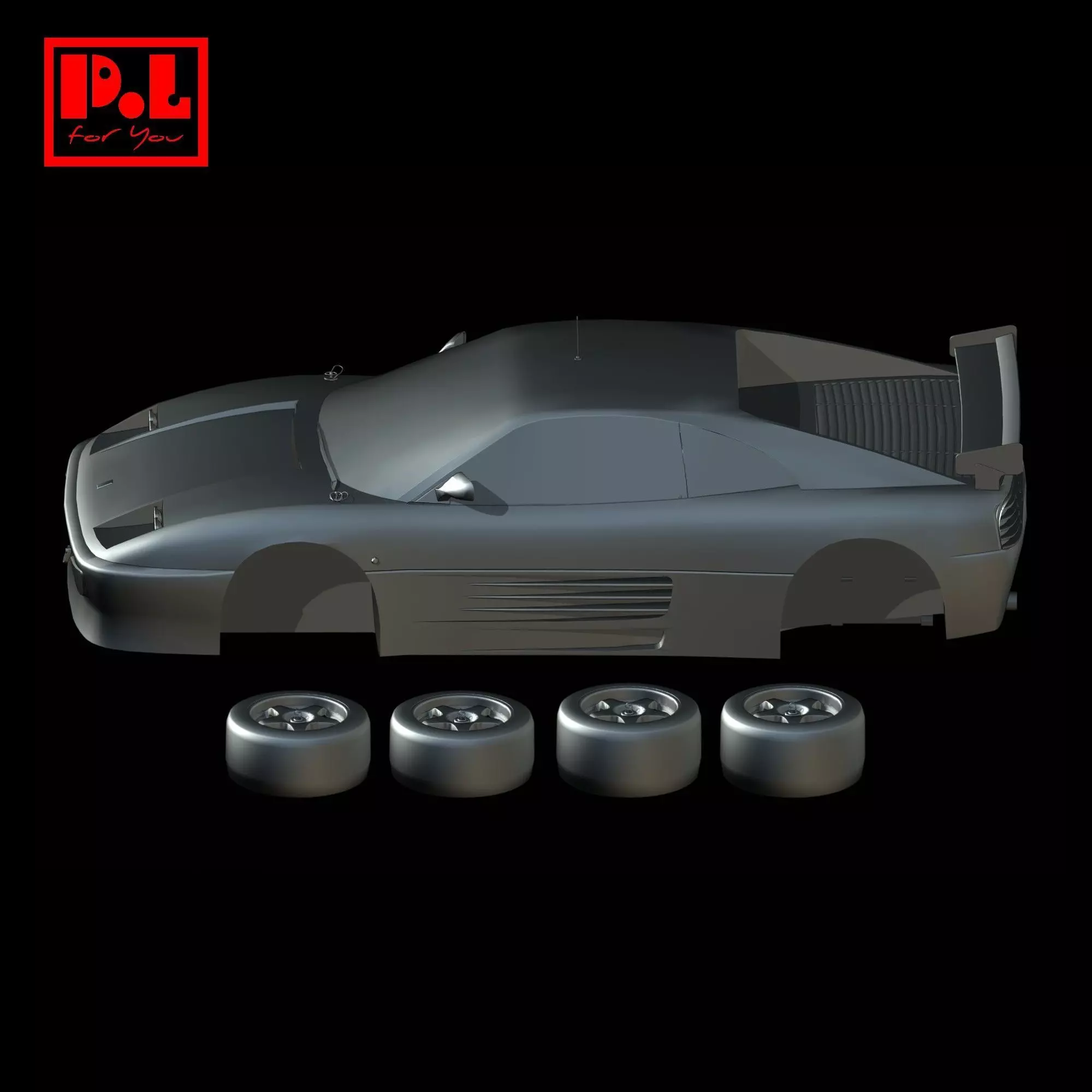 Ferrari 348 GT-C LM 1994 3D print model_1