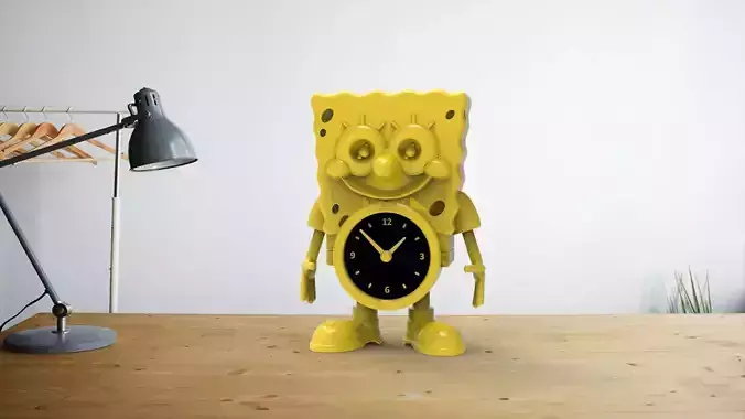 Spongebob desk clock