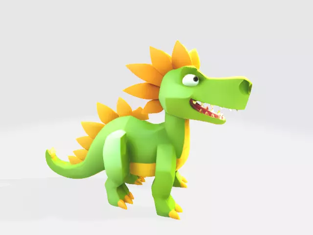 Lowpoly dinasaur Low-poly 3D model_0